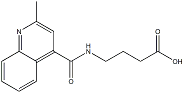 4-{[(2-methylquinolin-4-yl)carbonyl]amino}butanoic acid Struktur