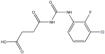 4-{[(3-chloro-2-fluorophenyl)carbamoyl]amino}-4-oxobutanoic acid Struktur