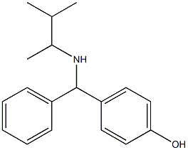 4-{[(3-methylbutan-2-yl)amino](phenyl)methyl}phenol Struktur