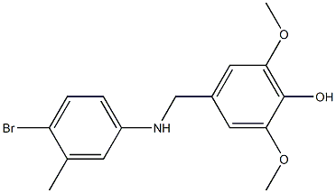 4-{[(4-bromo-3-methylphenyl)amino]methyl}-2,6-dimethoxyphenol Struktur