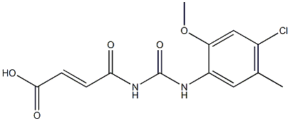 4-{[(4-chloro-2-methoxy-5-methylphenyl)carbamoyl]amino}-4-oxobut-2-enoic acid Struktur