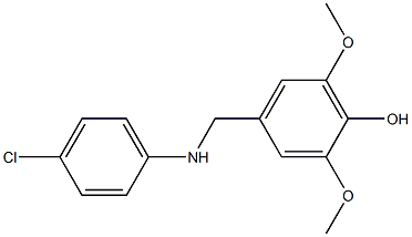 4-{[(4-chlorophenyl)amino]methyl}-2,6-dimethoxyphenol Struktur