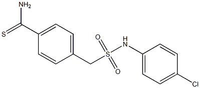 4-{[(4-chlorophenyl)sulfamoyl]methyl}benzene-1-carbothioamide Struktur