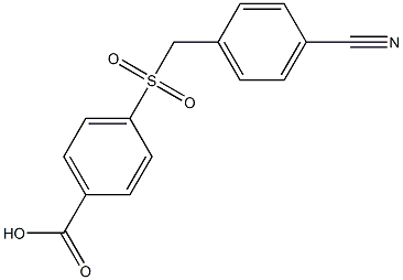 4-{[(4-cyanophenyl)methane]sulfonyl}benzoic acid Struktur