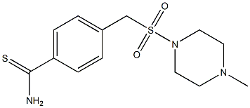 4-{[(4-methylpiperazine-1-)sulfonyl]methyl}benzene-1-carbothioamide Struktur