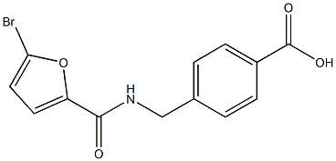 4-{[(5-bromofuran-2-yl)formamido]methyl}benzoic acid Struktur