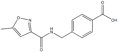 4-{[(5-methyl-1,2-oxazol-3-yl)formamido]methyl}benzoic acid Struktur