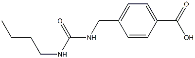 4-{[(butylcarbamoyl)amino]methyl}benzoic acid Struktur