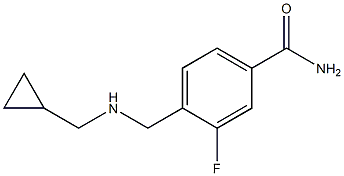 4-{[(cyclopropylmethyl)amino]methyl}-3-fluorobenzamide Struktur