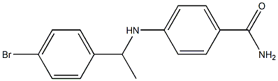 4-{[1-(4-bromophenyl)ethyl]amino}benzamide Struktur