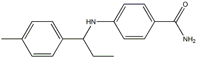 4-{[1-(4-methylphenyl)propyl]amino}benzamide Struktur