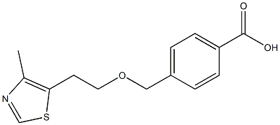 4-{[2-(4-methyl-1,3-thiazol-5-yl)ethoxy]methyl}benzoic acid Struktur