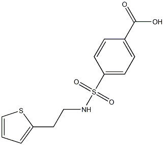 4-{[2-(thiophen-2-yl)ethyl]sulfamoyl}benzoic acid Struktur