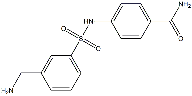 4-{[3-(aminomethyl)benzene]sulfonamido}benzamide Struktur