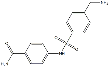 4-{[4-(aminomethyl)benzene]sulfonamido}benzamide Struktur