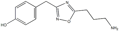 4-{[5-(3-aminopropyl)-1,2,4-oxadiazol-3-yl]methyl}phenol Struktur