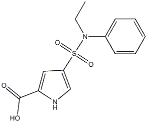 4-{[ethyl(phenyl)amino]sulfonyl}-1H-pyrrole-2-carboxylic acid Struktur