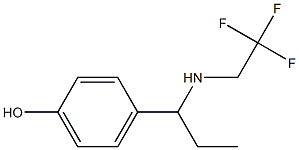 4-{1-[(2,2,2-trifluoroethyl)amino]propyl}phenol Struktur