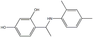 4-{1-[(2,4-dimethylphenyl)amino]ethyl}benzene-1,3-diol Struktur