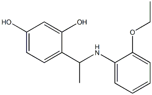 4-{1-[(2-ethoxyphenyl)amino]ethyl}benzene-1,3-diol Struktur