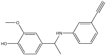 4-{1-[(3-ethynylphenyl)amino]ethyl}-2-methoxyphenol Struktur