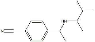 4-{1-[(3-methylbutan-2-yl)amino]ethyl}benzonitrile Struktur