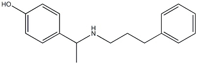 4-{1-[(3-phenylpropyl)amino]ethyl}phenol Struktur