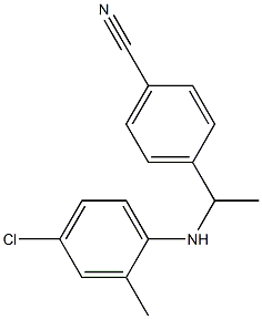 4-{1-[(4-chloro-2-methylphenyl)amino]ethyl}benzonitrile Struktur