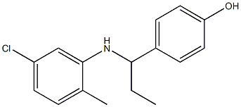 4-{1-[(5-chloro-2-methylphenyl)amino]propyl}phenol Struktur