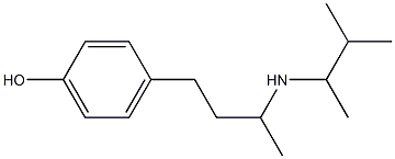 4-{3-[(3-methylbutan-2-yl)amino]butyl}phenol Struktur