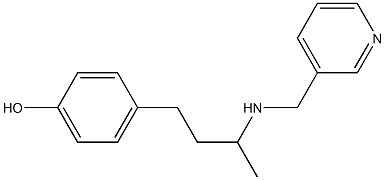 4-{3-[(pyridin-3-ylmethyl)amino]butyl}phenol Struktur