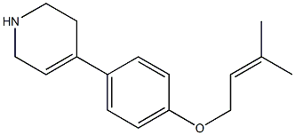 4-{4-[(3-methylbut-2-en-1-yl)oxy]phenyl}-1,2,3,6-tetrahydropyridine Struktur