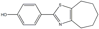 4-{4H,5H,6H,7H,8H-cyclohepta[d][1,3]thiazol-2-yl}phenol Struktur