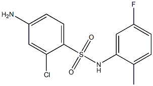 4-amino-2-chloro-N-(5-fluoro-2-methylphenyl)benzene-1-sulfonamide Struktur