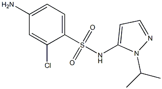 4-amino-2-chloro-N-[1-(propan-2-yl)-1H-pyrazol-5-yl]benzene-1-sulfonamide Struktur