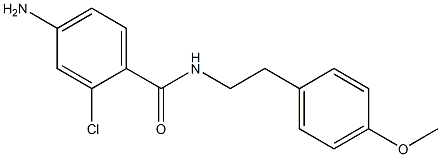 4-amino-2-chloro-N-[2-(4-methoxyphenyl)ethyl]benzamide Struktur