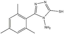 4-amino-5-(2,4,6-trimethylphenyl)-4H-1,2,4-triazole-3-thiol Struktur