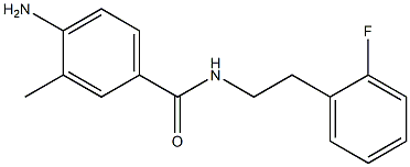 4-amino-N-[2-(2-fluorophenyl)ethyl]-3-methylbenzamide Struktur