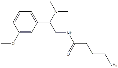 4-amino-N-[2-(dimethylamino)-2-(3-methoxyphenyl)ethyl]butanamide Struktur