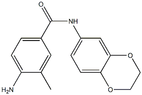 4-amino-N-2,3-dihydro-1,4-benzodioxin-6-yl-3-methylbenzamide Struktur