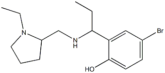 4-bromo-2-(1-{[(1-ethylpyrrolidin-2-yl)methyl]amino}propyl)phenol Struktur