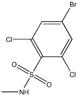 4-bromo-2,6-dichloro-N-methylbenzene-1-sulfonamide Struktur