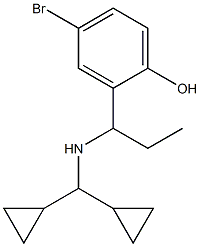 4-bromo-2-{1-[(dicyclopropylmethyl)amino]propyl}phenol Struktur