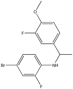 4-bromo-2-fluoro-N-[1-(3-fluoro-4-methoxyphenyl)ethyl]aniline Struktur