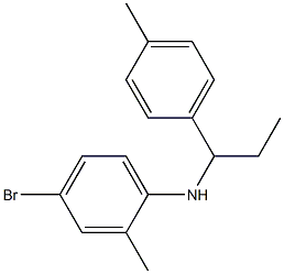 4-bromo-2-methyl-N-[1-(4-methylphenyl)propyl]aniline Struktur