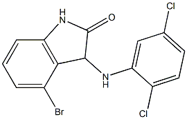 4-bromo-3-[(2,5-dichlorophenyl)amino]-2,3-dihydro-1H-indol-2-one Struktur