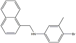 4-bromo-3-methyl-N-(naphthalen-1-ylmethyl)aniline Struktur