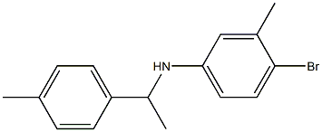 4-bromo-3-methyl-N-[1-(4-methylphenyl)ethyl]aniline Struktur