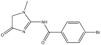 4-bromo-N-(1-methyl-4-oxo-4,5-dihydro-1H-imidazol-2-yl)benzamide Struktur