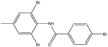 4-bromo-N-(2,6-dibromo-4-methylphenyl)benzamide Struktur